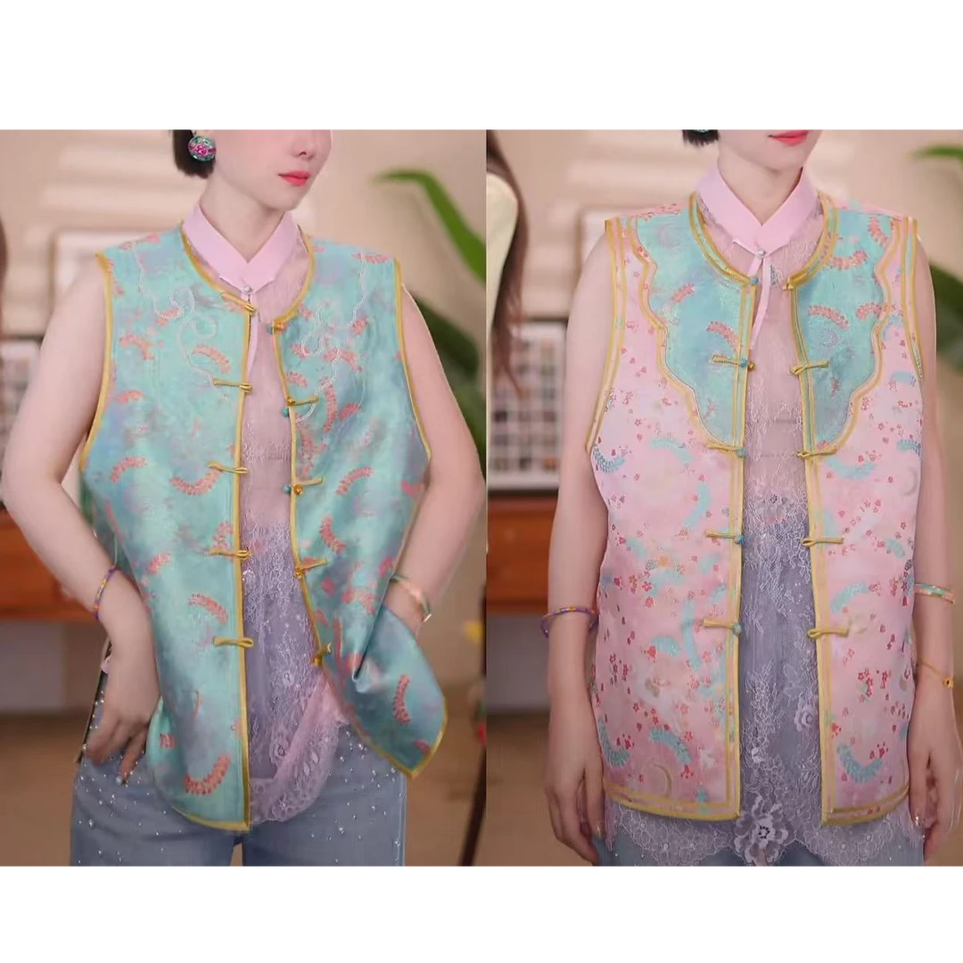 小兔子宋锦如意两面穿马甲