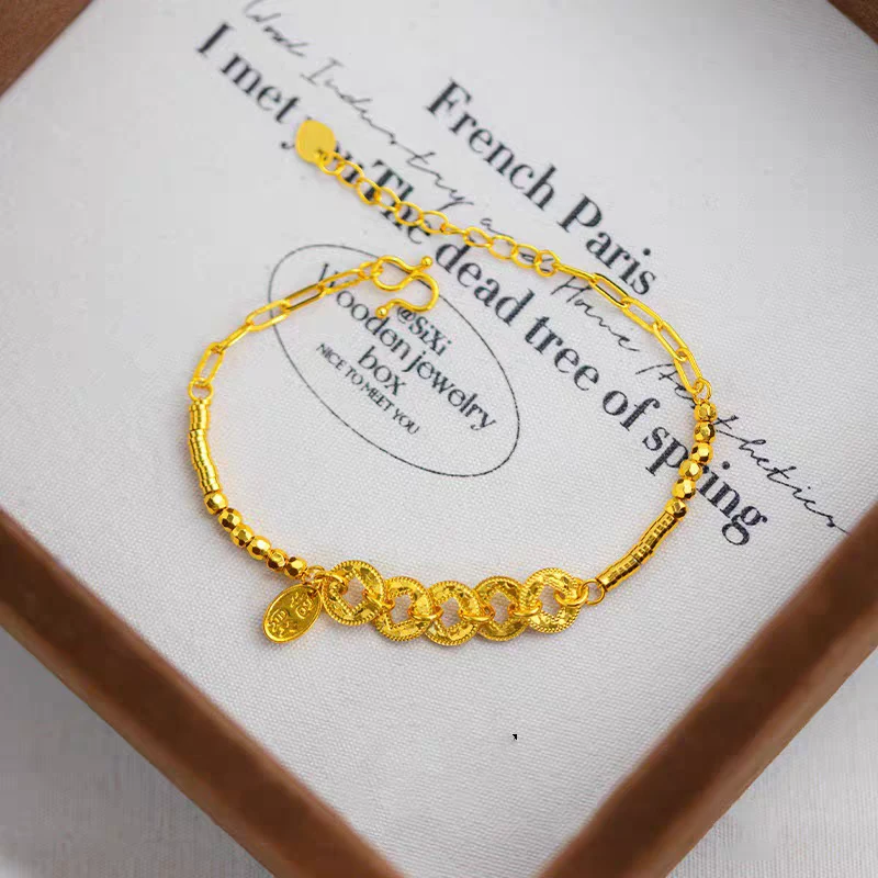 手链 999镀K五帝纳福气质轻奢时尚不掉色古风链条25