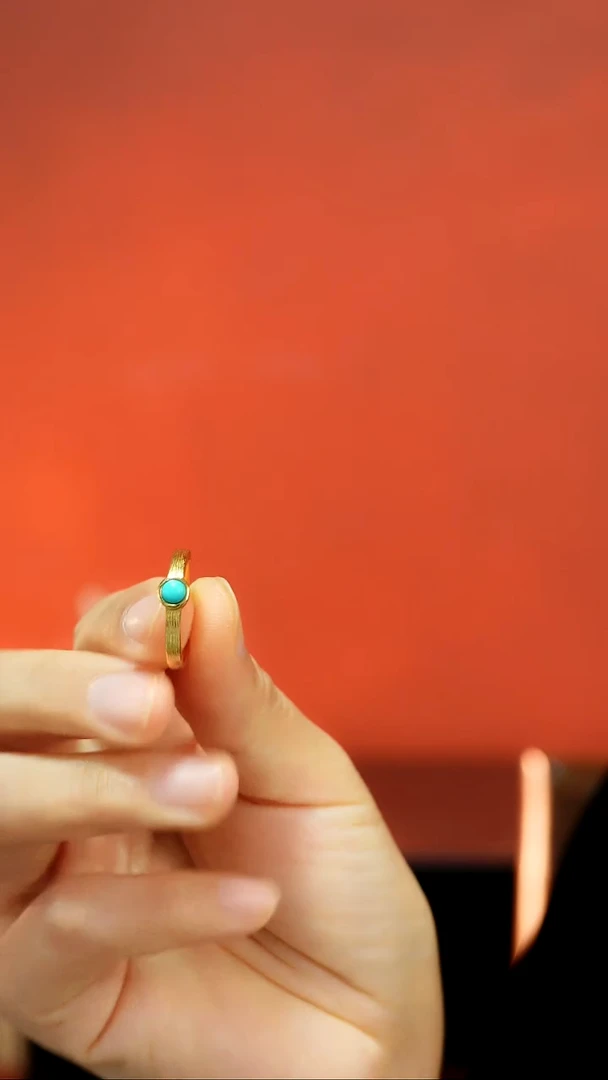 未镶嵌绿松石戒指戒指