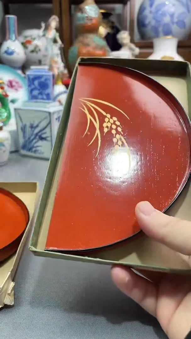 瓷片实木异形盘一一