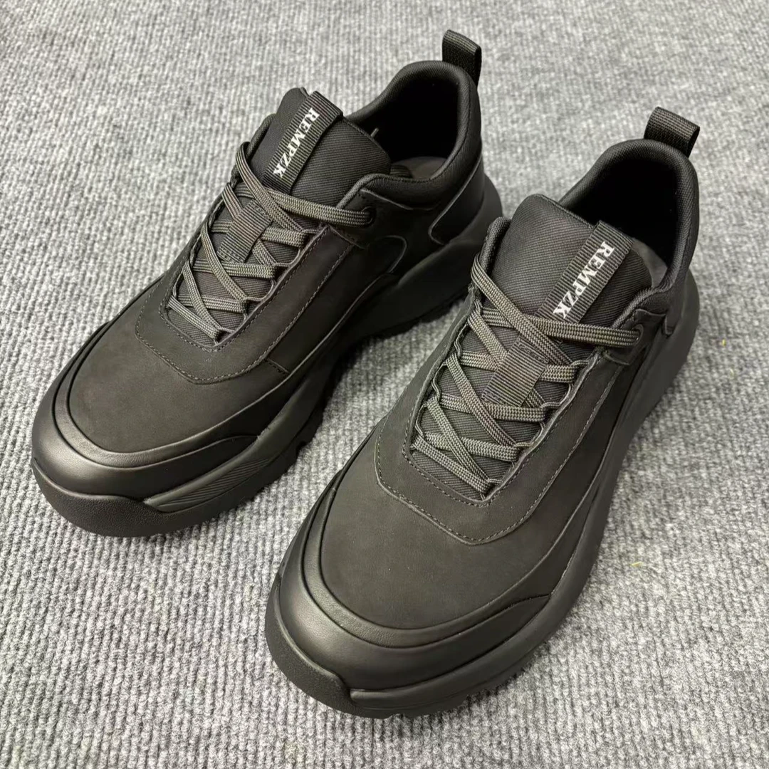 广州男士高端磨砂皮休闲皮鞋舒适时尚百搭