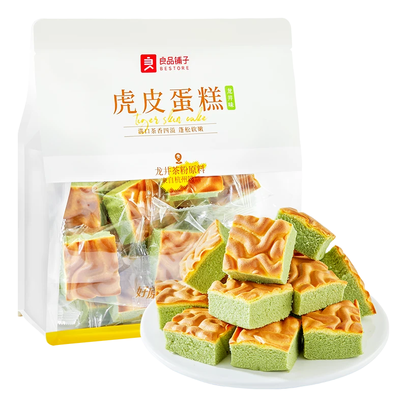良品铺子龙井味虎皮蛋糕200g（约17包）