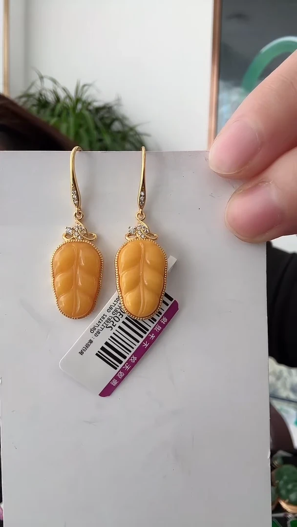 裸石蜜蜡银S925镶嵌荣倩