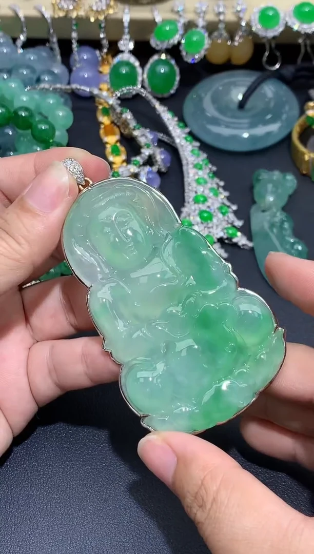 翡翠戒指18K金镶嵌593-中国好珍宝