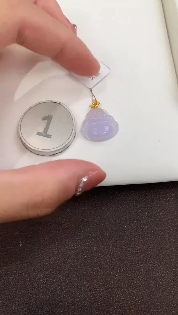 颈饰18K金镶嵌翡翠天然缅甸a货翡翠(多样性发其一)