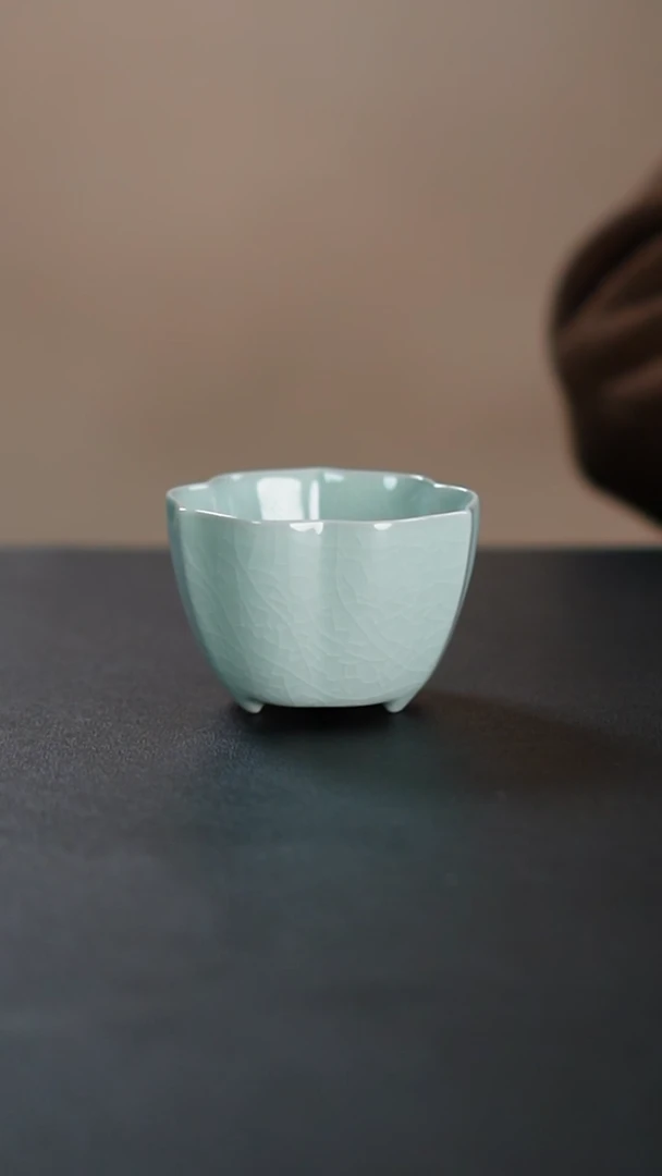 杯子原产地原矿原釉非遗传承 花口杯简包