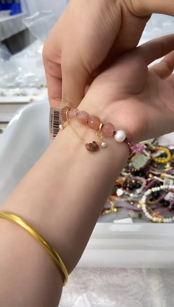 玛瑙/玉髓手链银S925镶嵌拍二发一天然珠宝多样性发其一