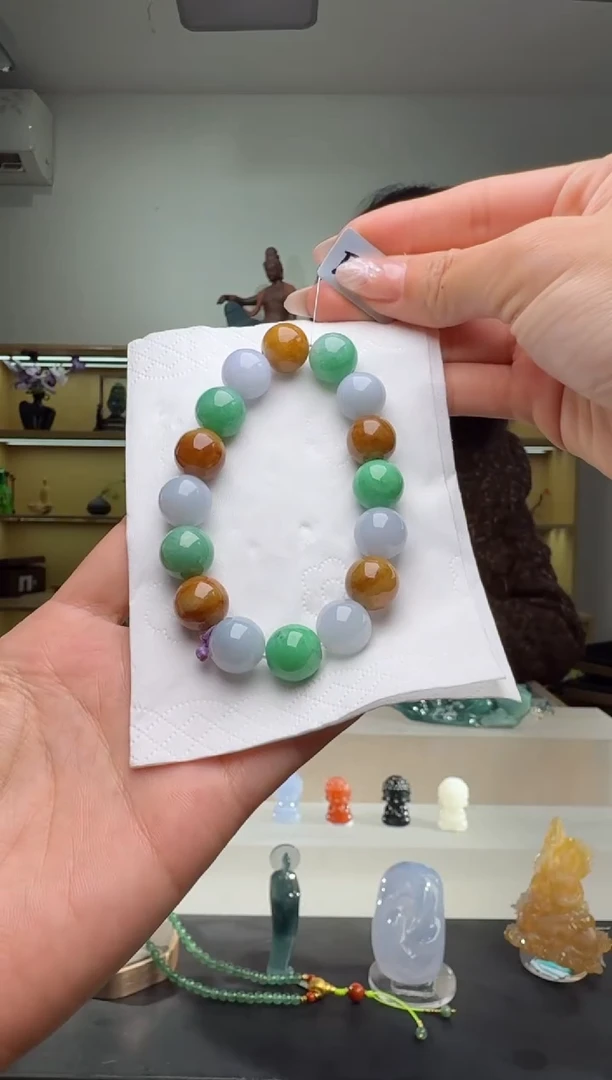 未镶嵌手串翡翠手串12+