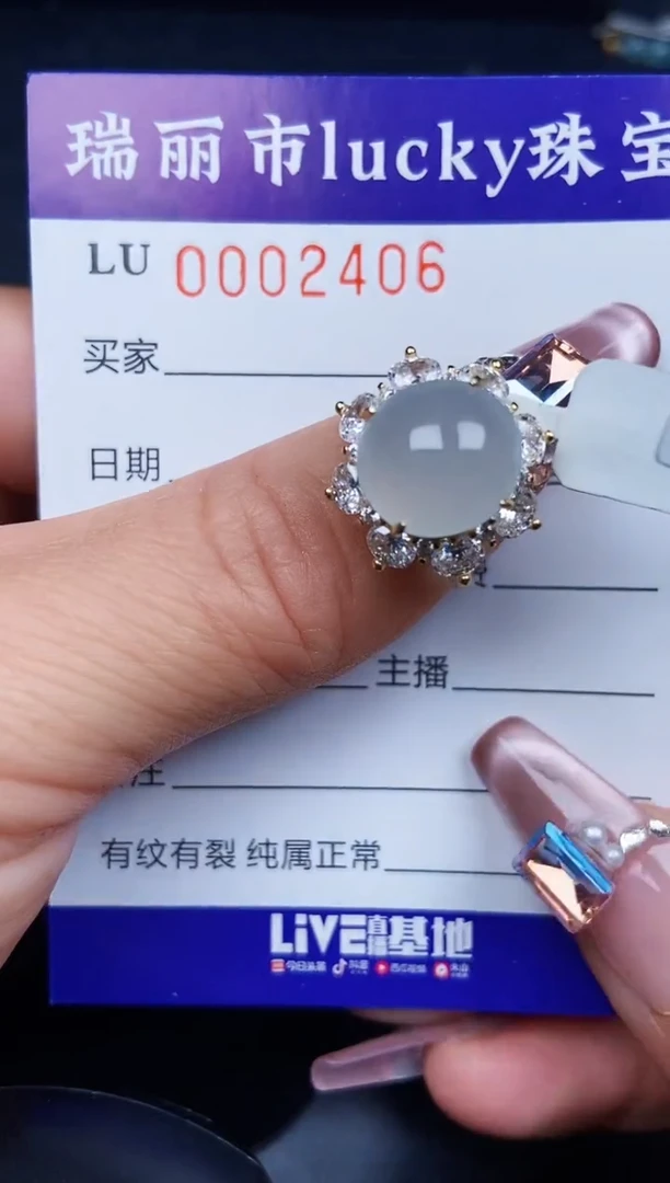 翡翠银S925镶嵌颈饰2406