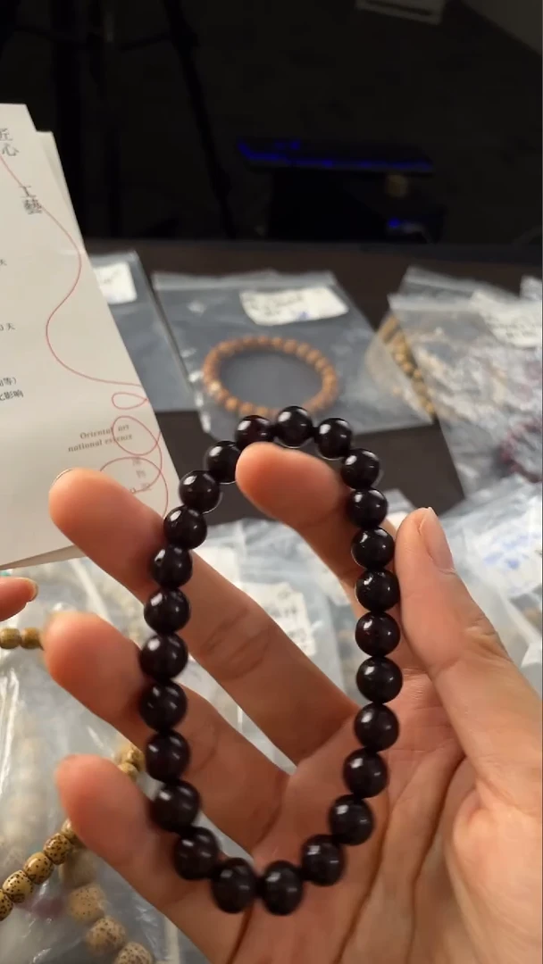 星月菩提手串精工级朱砂供正圆9手串