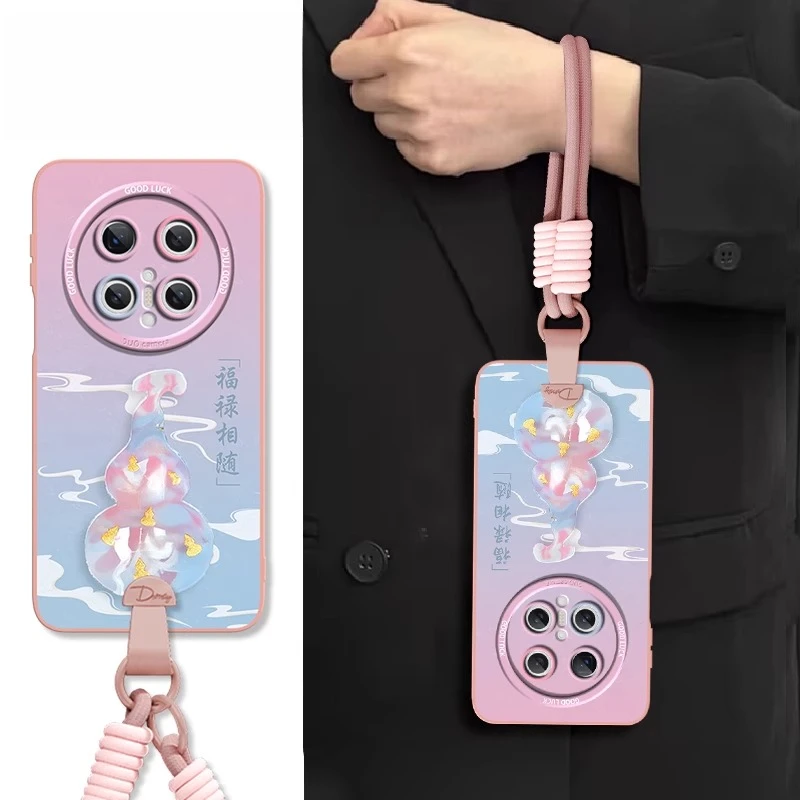 渐变流云葫芦适用华为mate70pro手机壳防摔Pura70Ultra保护壳女神