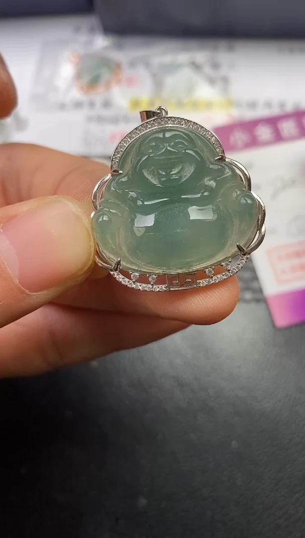 颈饰银S925镶嵌翡翠岁****)挂件