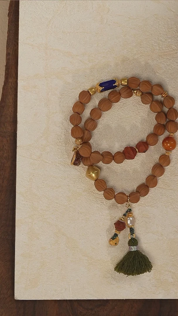 18K金镶嵌核桃手串S3206-定制