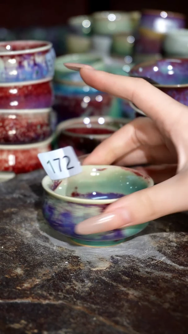 摆件精品窑变钧瓷茶器