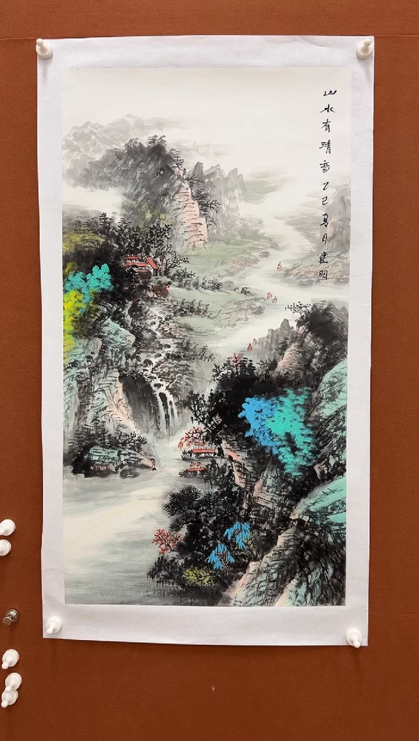 国画童建明三尺整张山水