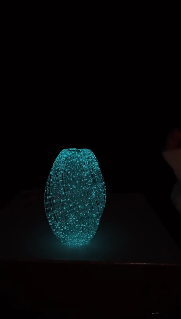 【闪购商品】无铅玻璃迪喜花器-o-早57 夜光透明麦芽糖