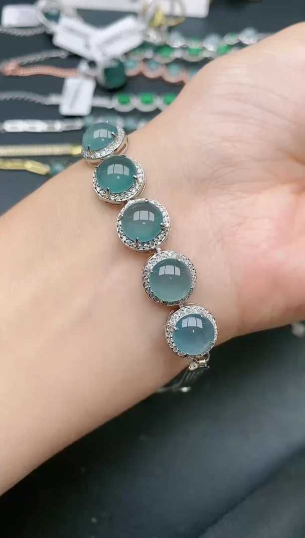 翡翠戒指银S925镶嵌111111