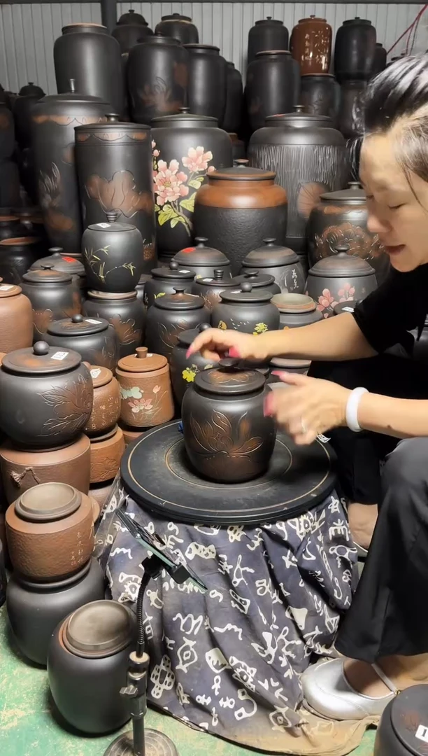 罐瑕疵茶叶罐冬瓜荷花  234