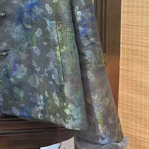 娟  新中式 湖丝段棉服 361324