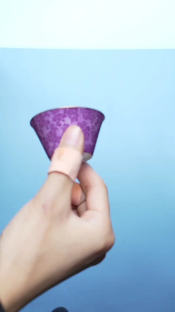 闪购   1个紫色单色扒花颂杯