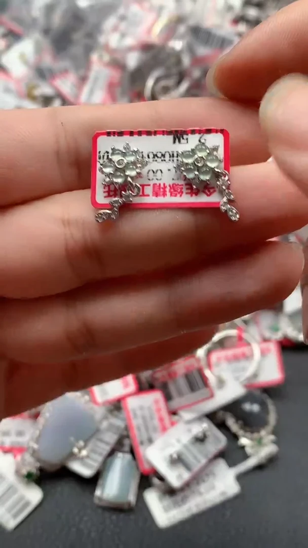 银S925镶嵌戒指翡翠天然A货缅甸翡翠