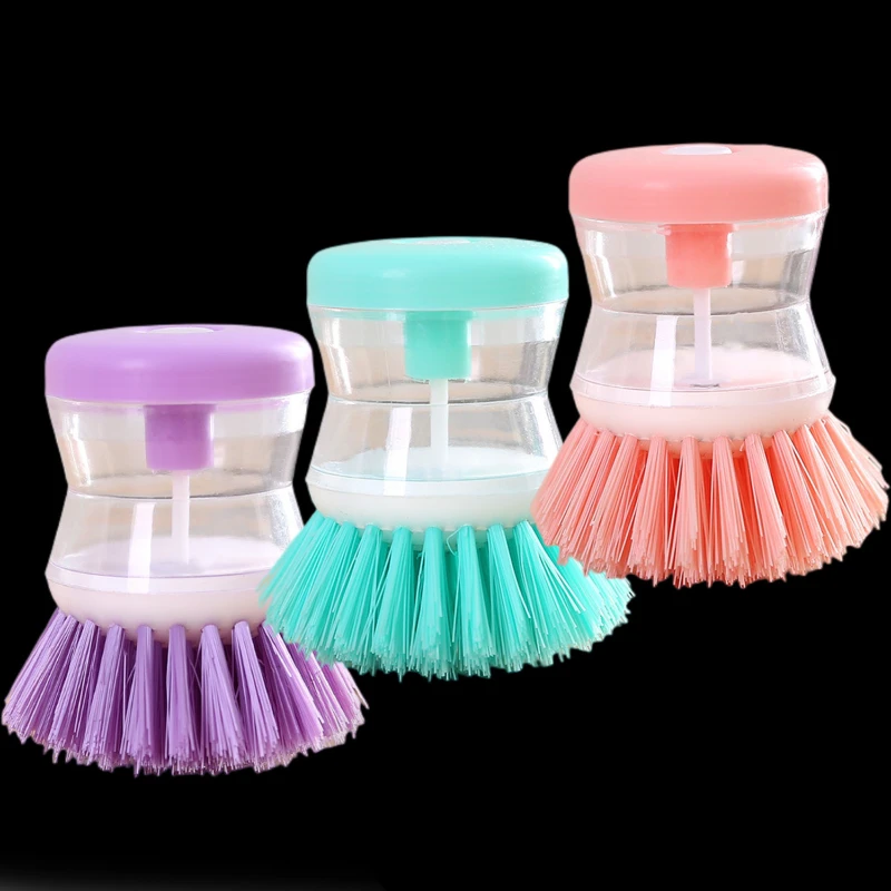 9166洗洁精不沾油5641刷洗刷子随机色去污刷自动长柄多功能家用