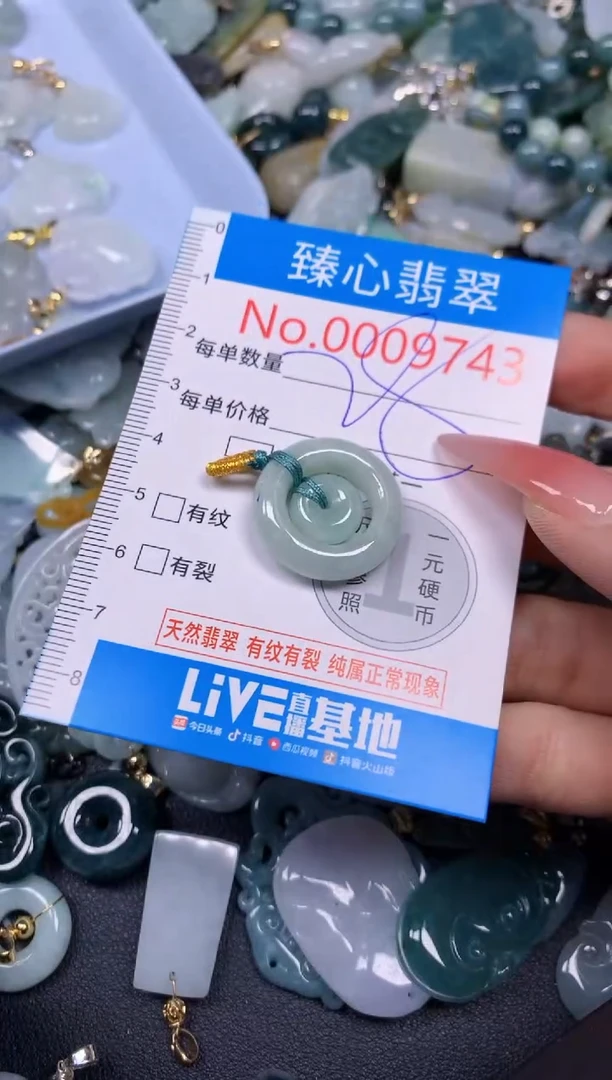 【闪购商品】翡翠颈饰未镶嵌含绳0009743