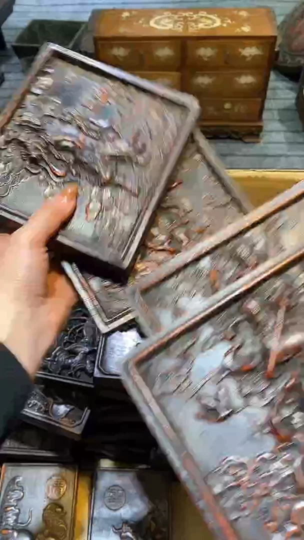 木紫檀雕刻一物一拍
