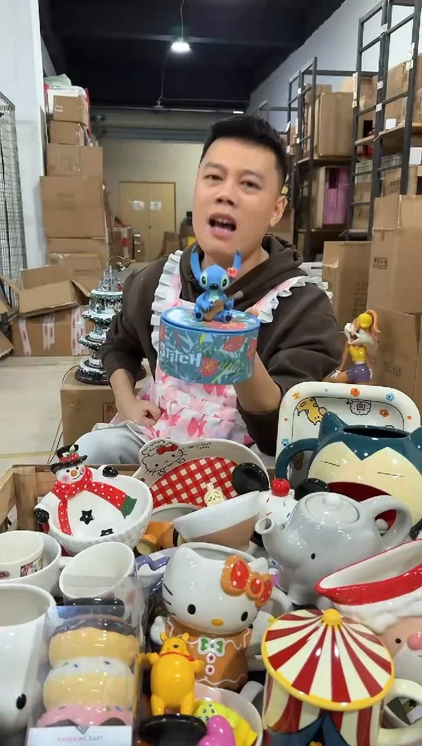 瓷片史迪仔首饰盒