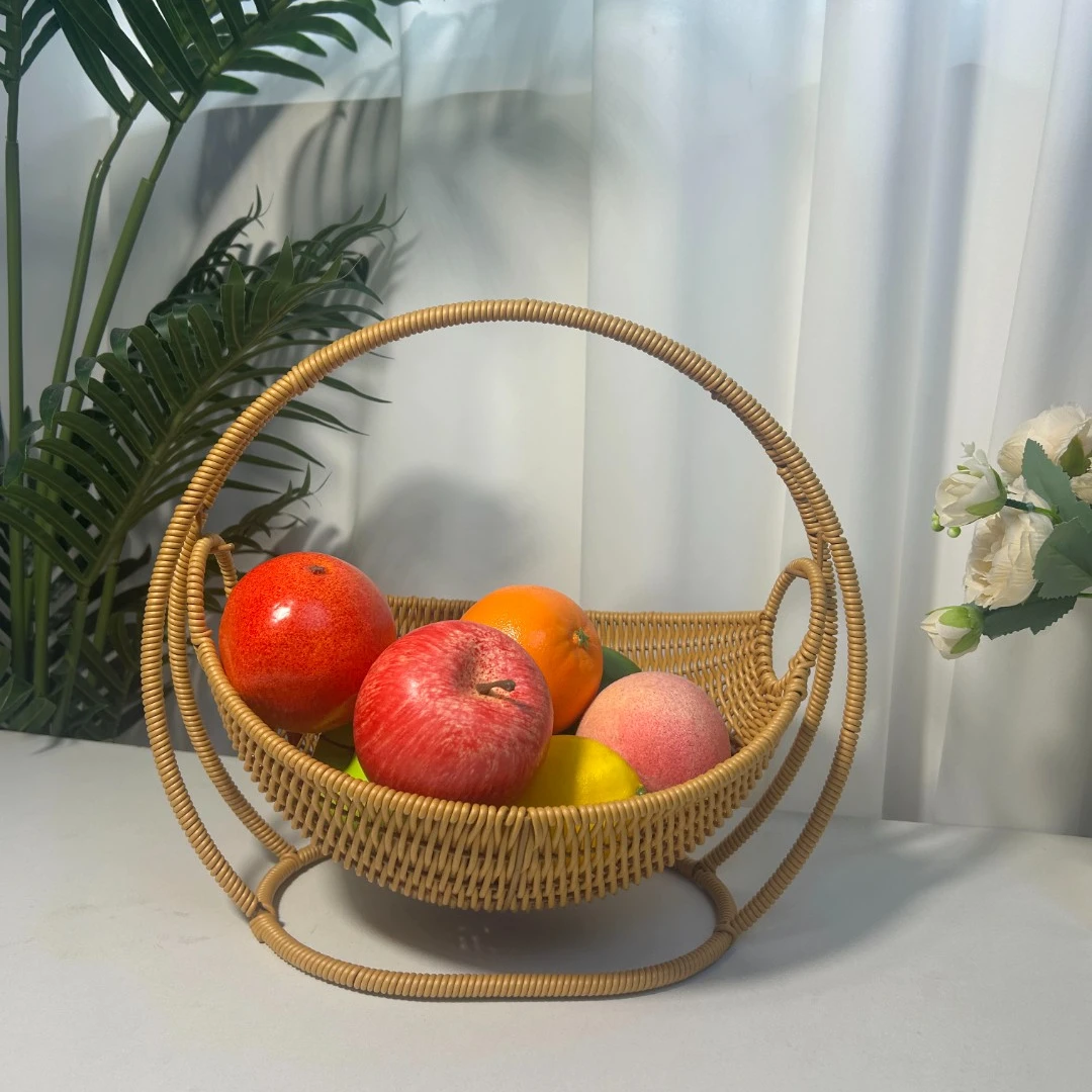 【非遗手编】2025创意秋千篮客厅家用水果篮可拆卸必备居家实用物品