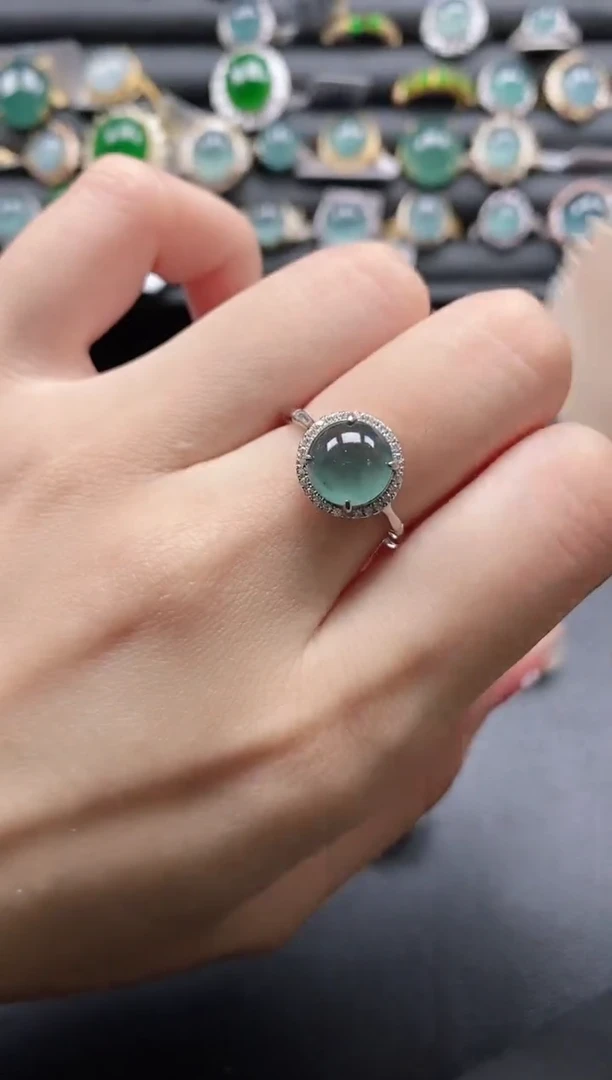 【闪购商品】翡翠戒指银S925镶嵌1111