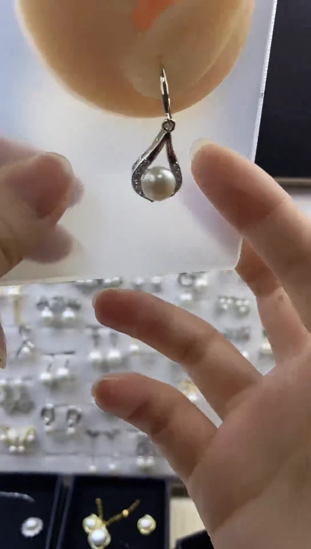 合金耳饰淡水珍珠107