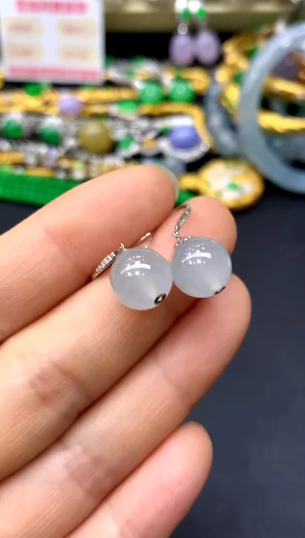 18K金镶嵌翡翠耳饰58-中国好珍宝