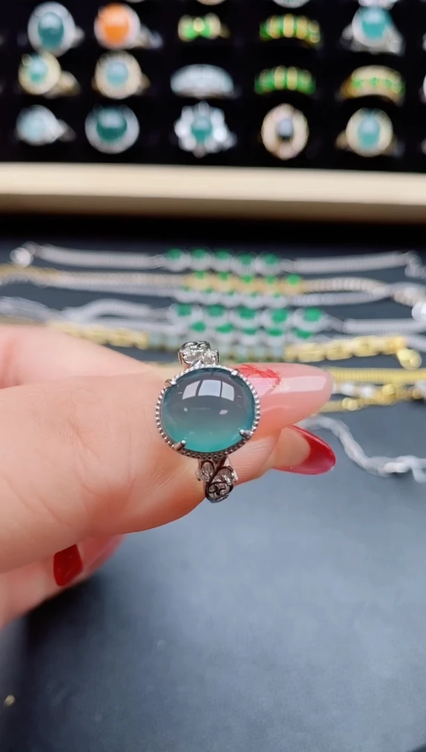 【闪购商品】翡翠戒指银S925镶嵌5080550