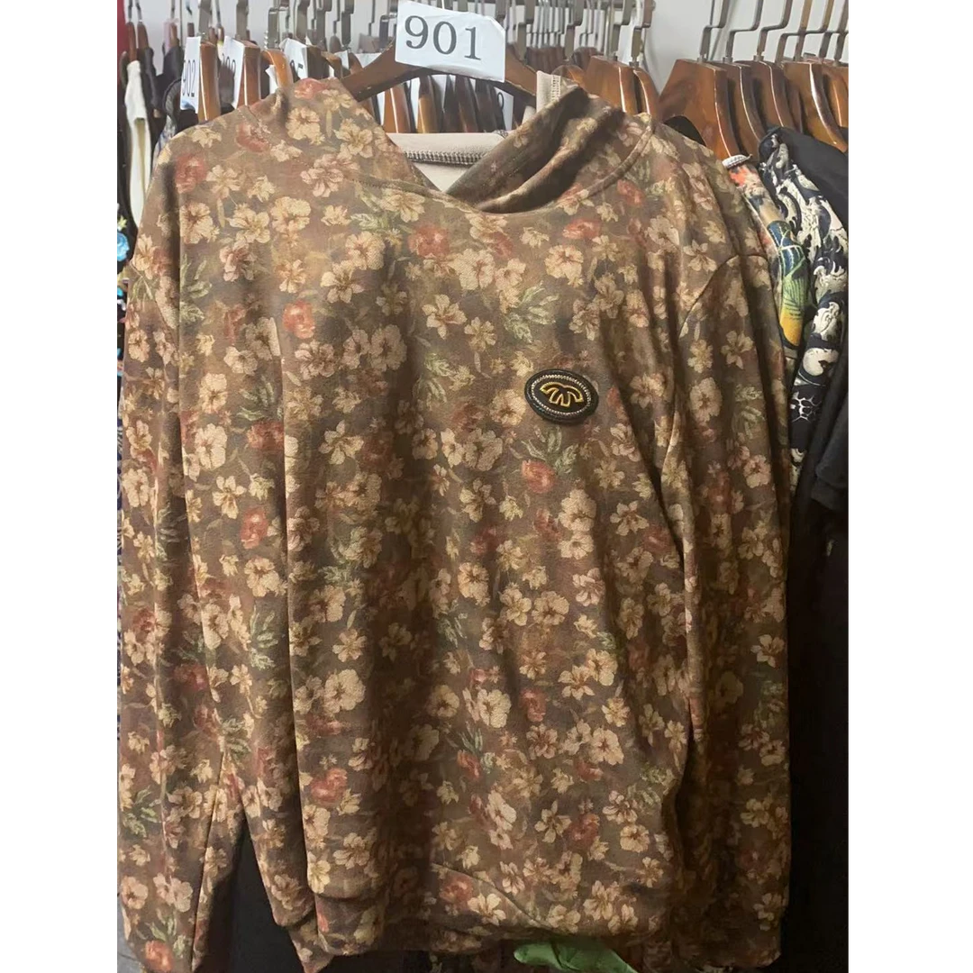 901印花连帽卫衣女秋季新款宽松长袖上衣设计感休闲卫衣外套女