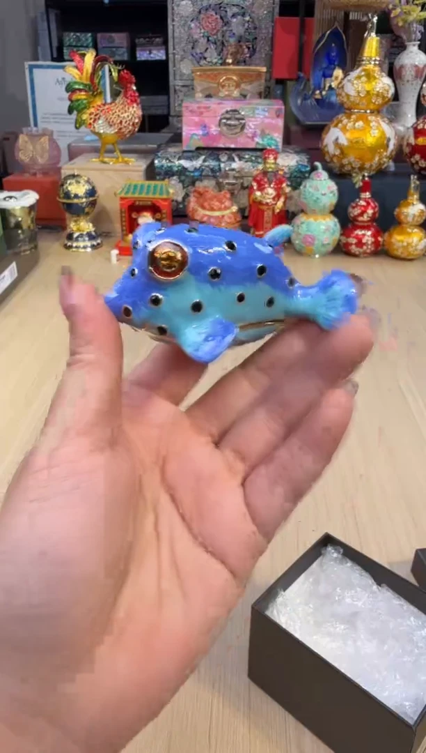 263七宝蓝色河豚