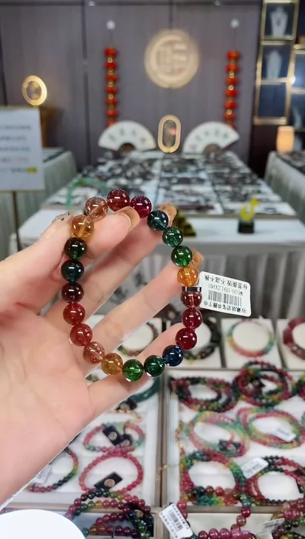 未镶嵌收藏级老矿色标净体单圈手串9mm+碧玺dan一物一证