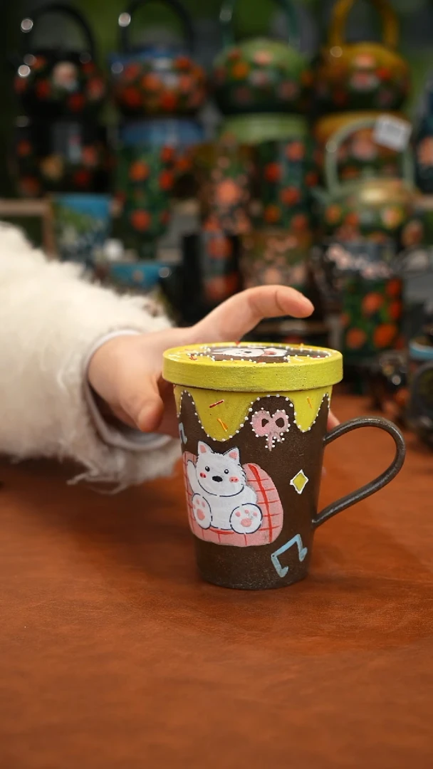 油画   釉下彩  杯子