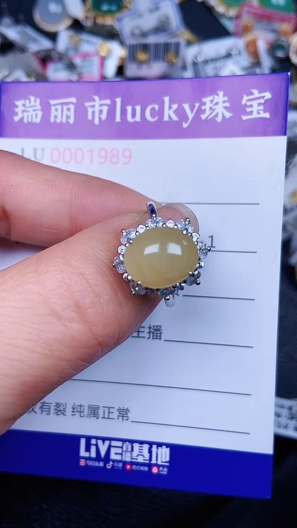 颈饰银S925镶嵌翡翠1989