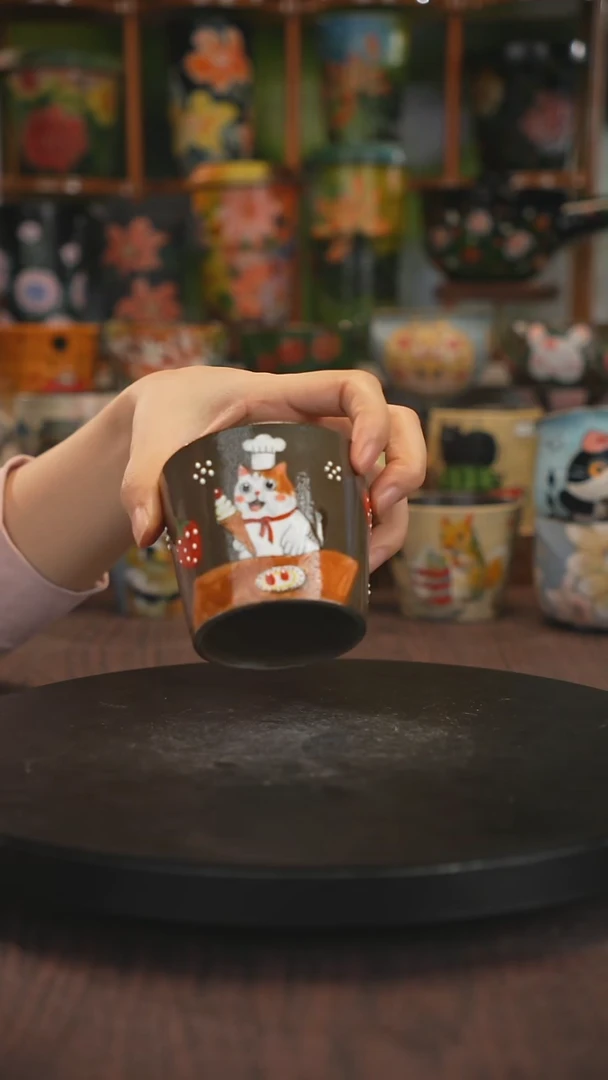 紫砂油画手绘釉下彩