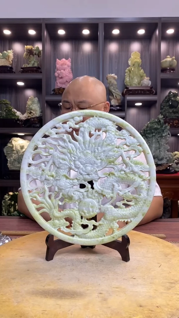 玉虚****M 玉岫岩料手工雕刻摆件居家装饰送礼一物一图