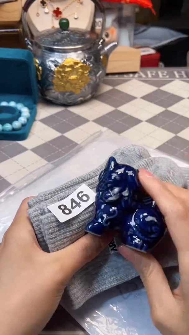瓷片陶茶666文玩周边多人灰高鸟