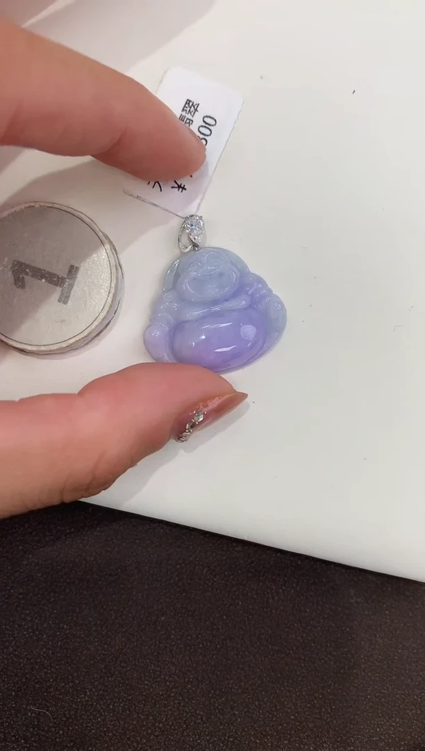 颈饰18K金镶嵌翡翠天然缅甸a货翡翠(多样性发其一)