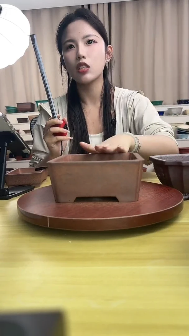 紫砂花盆浅草紫砂花盆微瑕