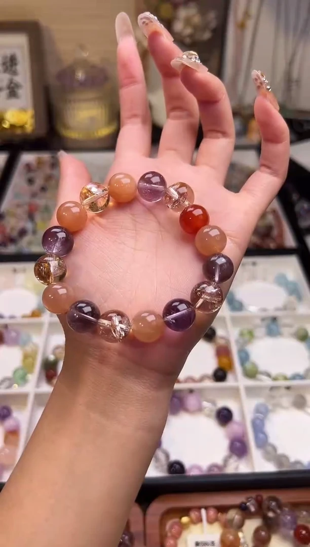 未镶嵌手串水晶太阳石
