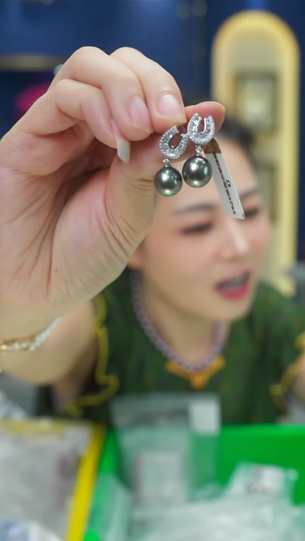 未镶嵌海水珍珠丨大溪地耳饰@@p0785