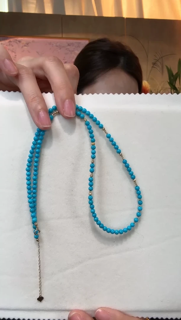 【闪购商品】绿松石项链18K金镶嵌5880项链