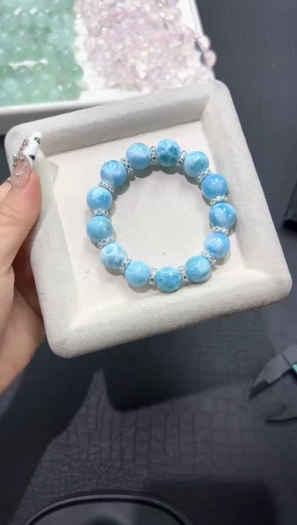 针钠钙石（海纹石）未镶嵌手串70c多样性发其一【1条】默认微瑕