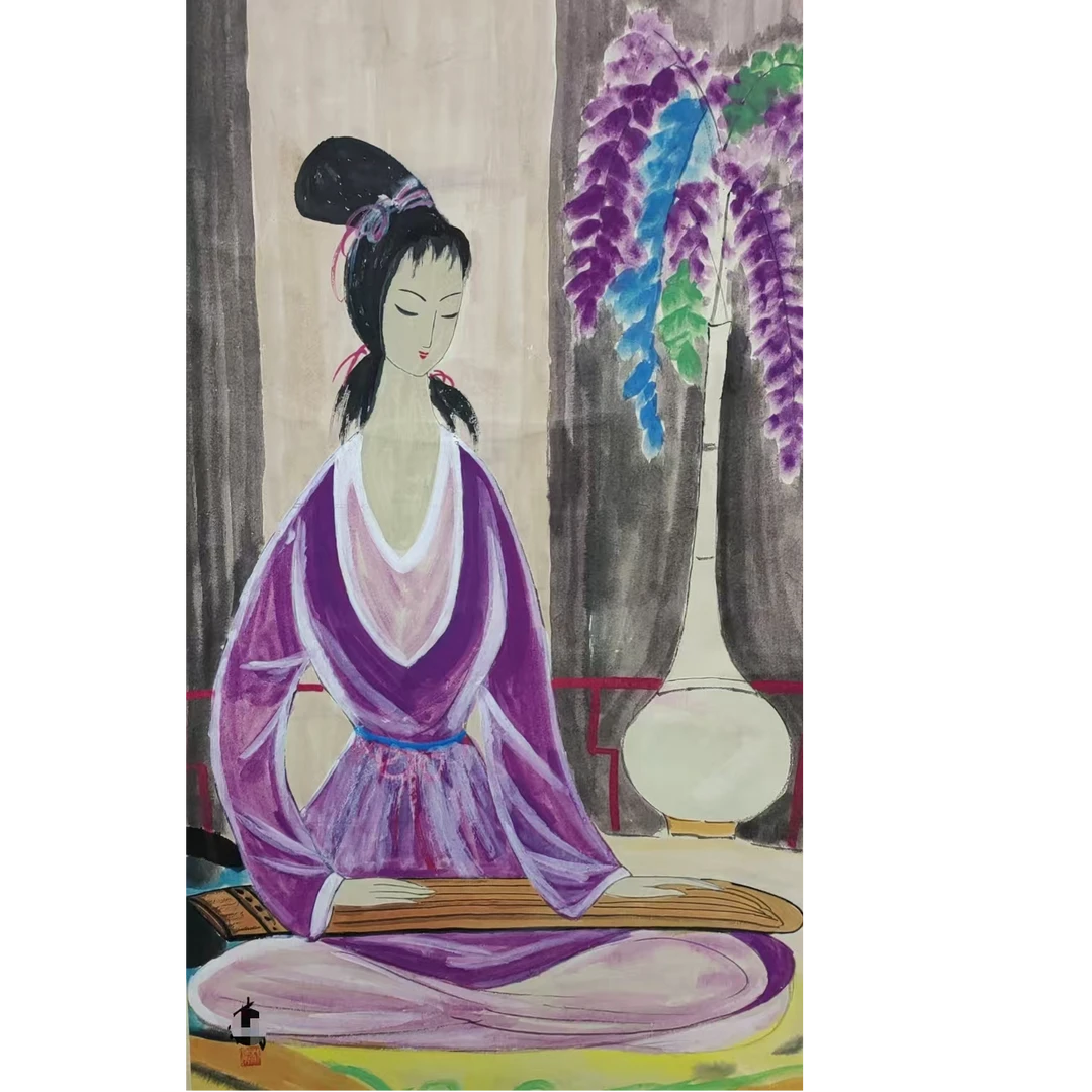 林 人物立轴136*70约8.5平尺