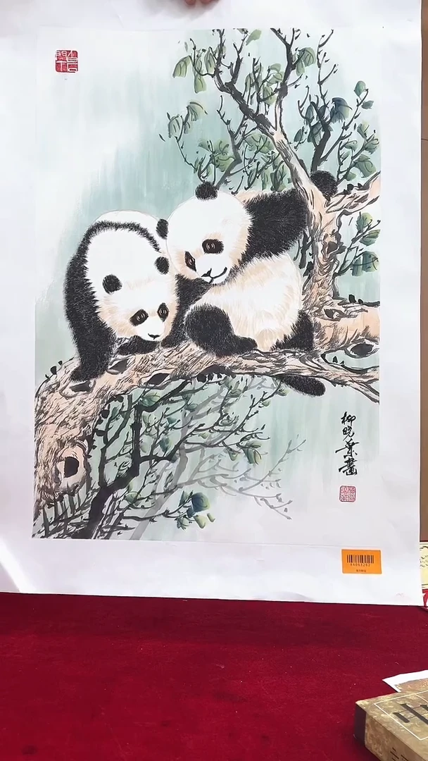 国画柳晓叶绘画2.7pc熊猫
